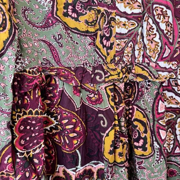 Next Purple Long Sleeve Mini V Neck Dress, Size 8 US Size 12 UK - Picture 5 of 9